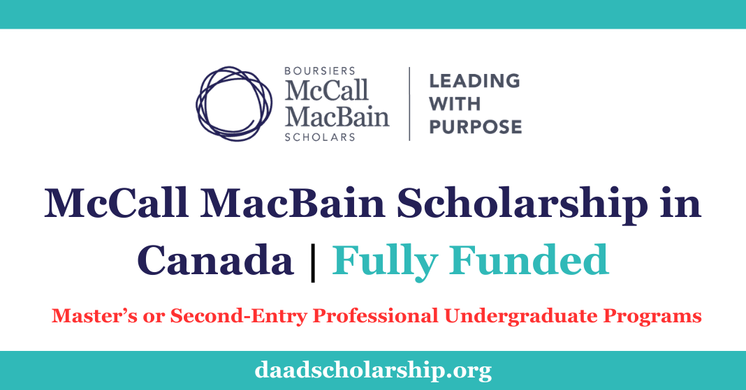 Fully Funded McCall MacBain Scholarships in Canada 2024