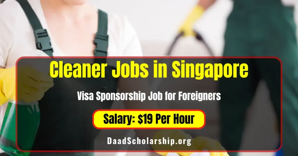 Urgent Cleaner Jobs in Singapore for Foreigners 2025 Salary $19 Per Hour
