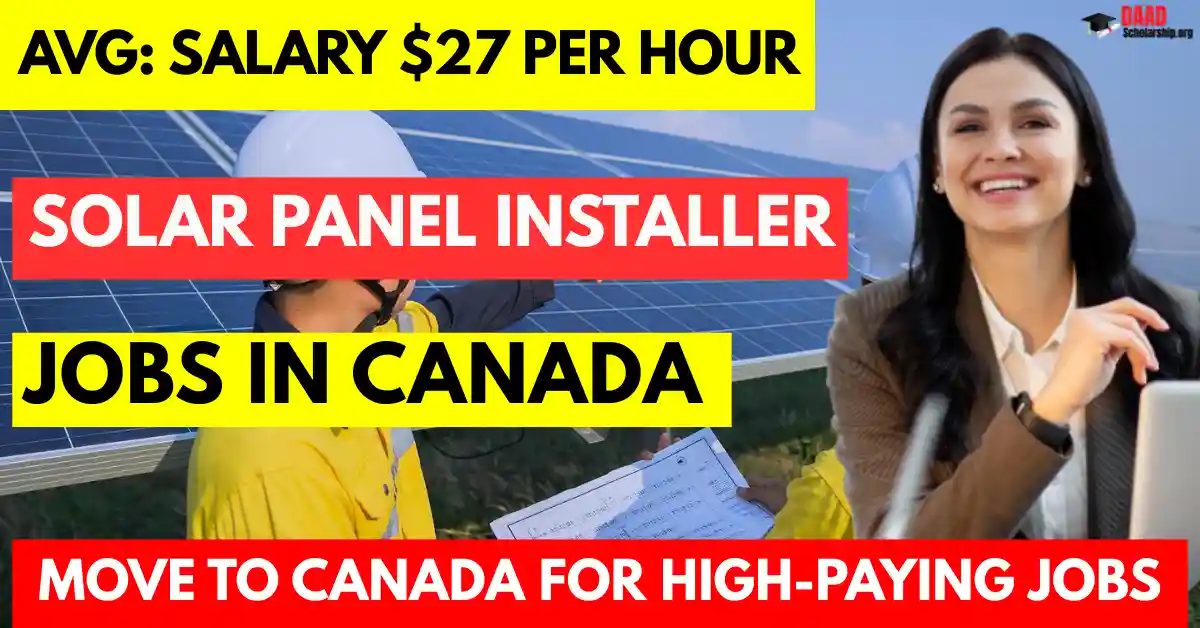 Solar Panel Installer Jobs in Canada with Visa Sponsorship 2025