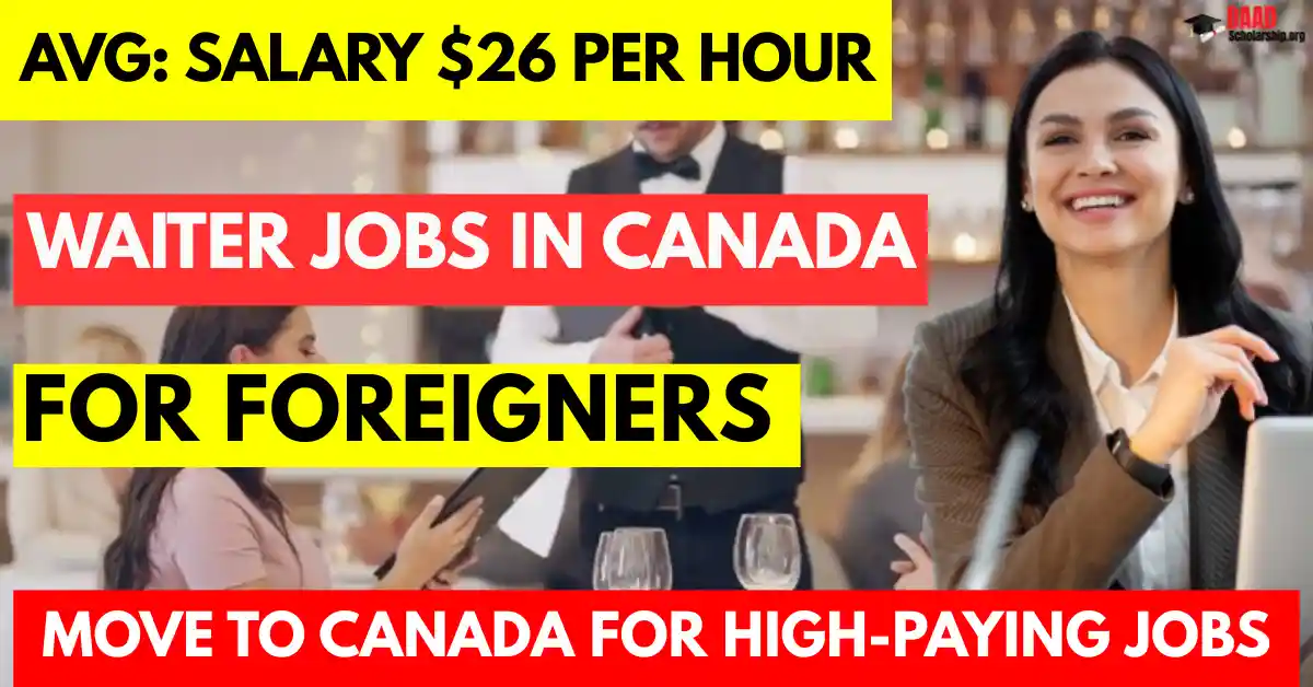 Waiter Jobs in Canada with Visa Sponsorship LMIA Approved 2025