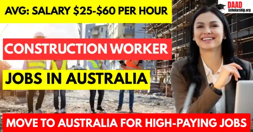 No Experience Construction Worker Jobs in Australia with Visa Sponsorship 2025