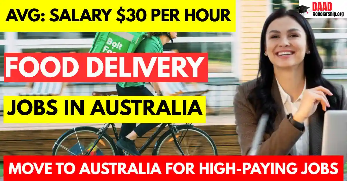 Food Delivery Jobs in Australia Visa Sponsorship 2025 | Salary $30–$40 AUD/Hourly