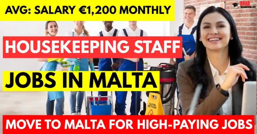 Housekeeping Staff Jobs in Malta with Visa Sponsorship 2025| Salary €1,200 Monthly