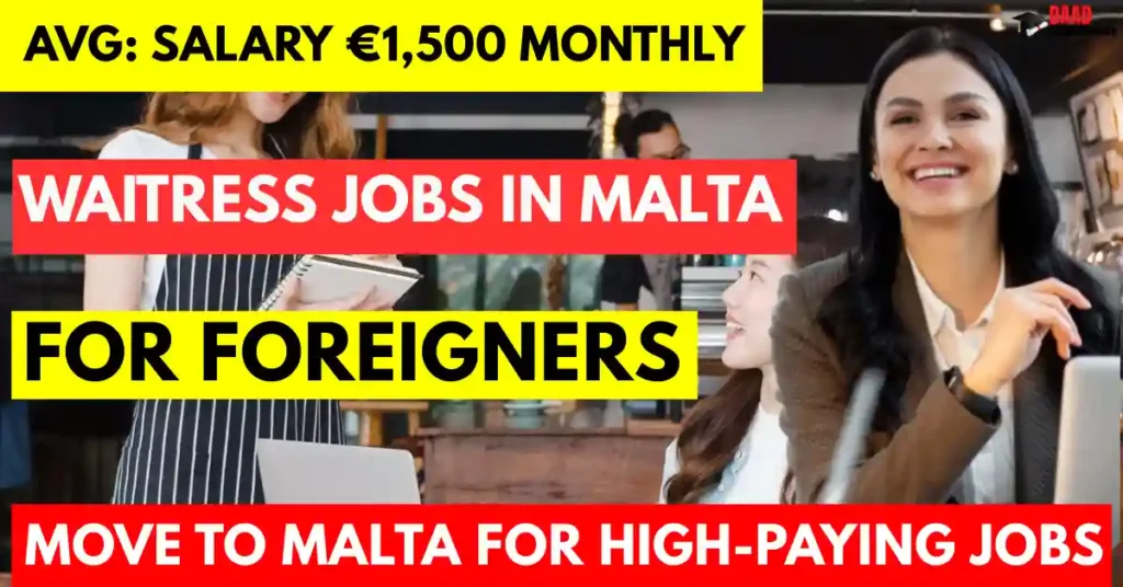 Waitress Jobs in Malta for Foreigners 2025