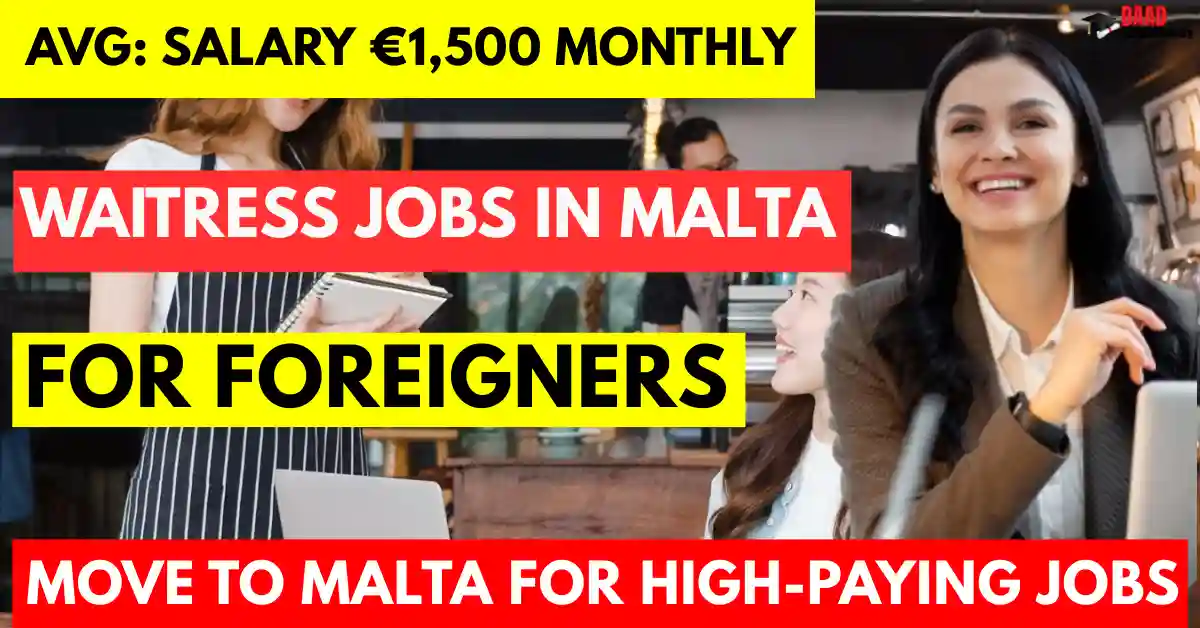 Waitress Jobs in Malta for Foreigners 2025