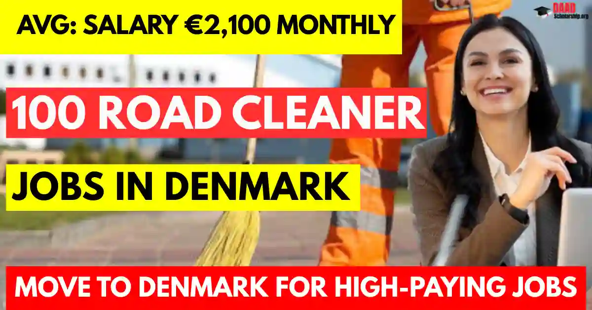 Road Cleaner Jobs in Denmark Hiring 100+ – Visa Sponsorship & Up to €2,100 Monthly Salary! APPLY Now!
