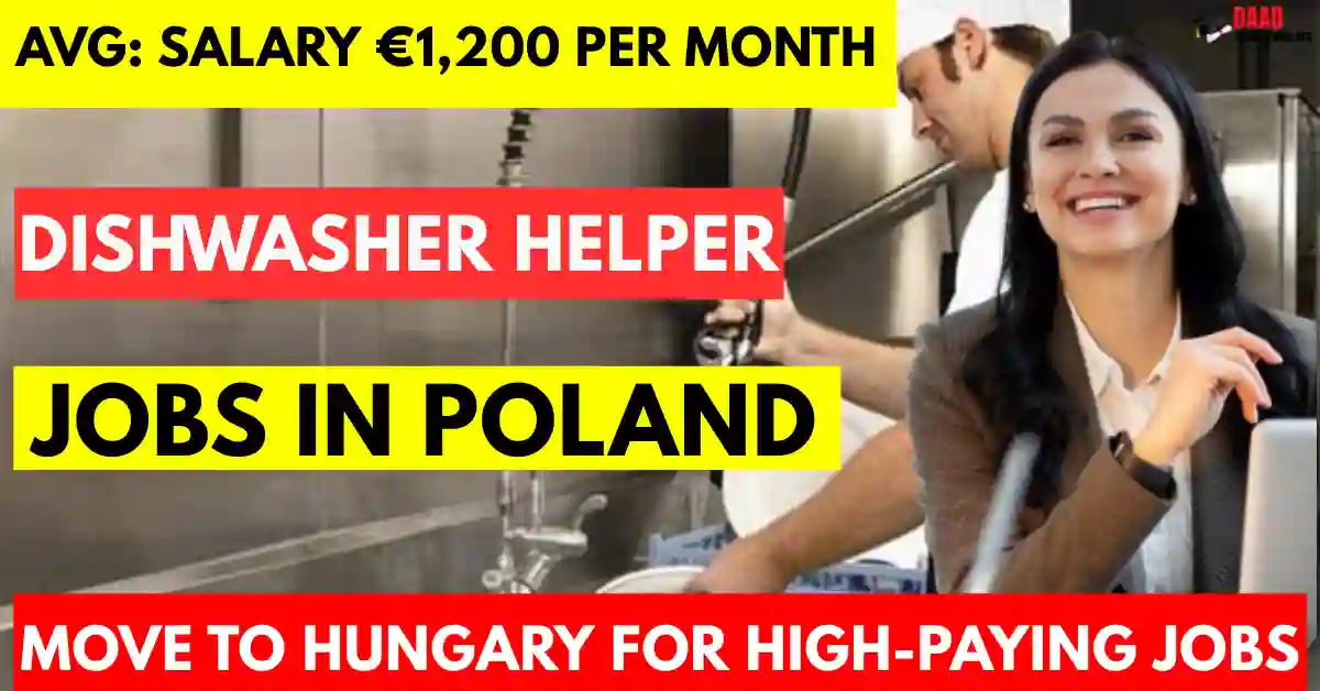 Poland Dishwasher Helper Jobs 2025 – 10 Visa‑Sponsored | Salary €1,200 Monthly