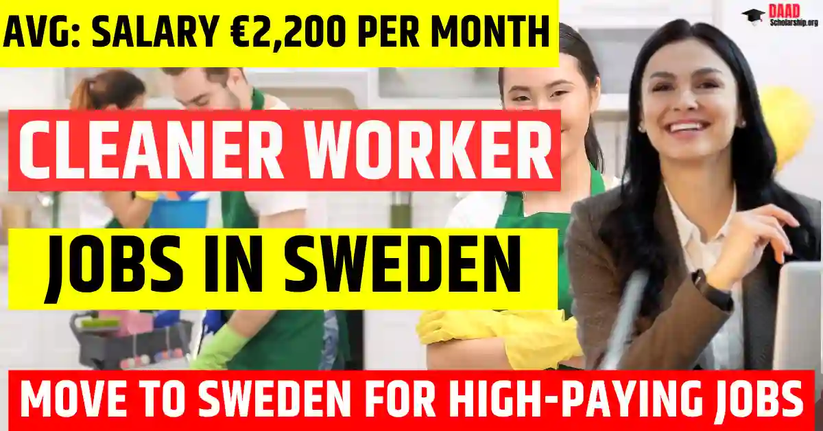 Sweden Cleaner Jobs – 50 Visa-Sponsored in 2025 | Salary €2,250 Per Month