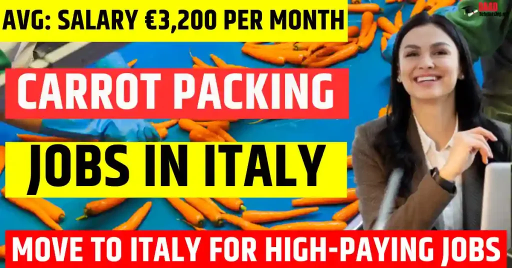 Italy Carrot Packing Jobs 2025 – 100 Free Visa Sponsorship | Salary €3200 Per Month