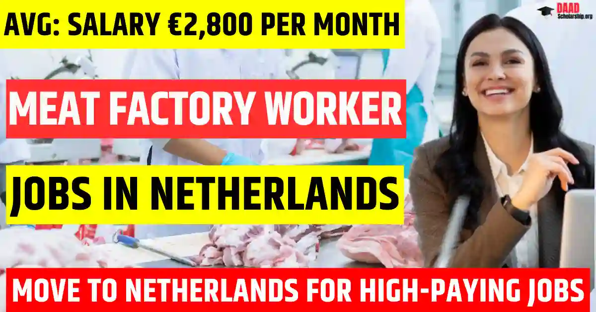 Netherlands Meat Factory Workers – 60 Free Visa Sponsorship 2025 | Salary €2,800 Monthly