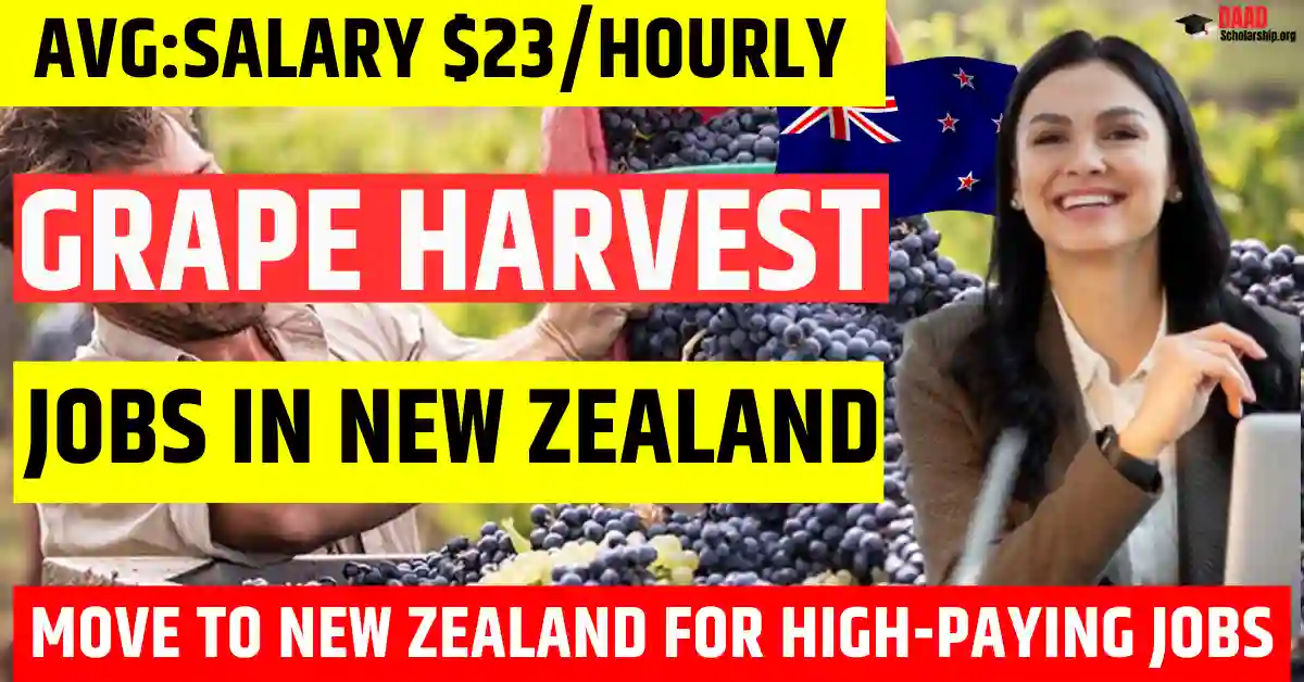 Grape Harvest Jobs in New Zealand 2026 – Visa Sponsorship Available | $23/Hourly