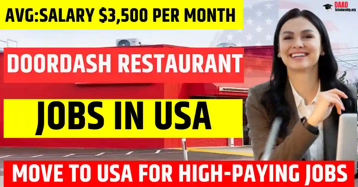 USA DoorDash Restaurant Delivery Jobs 2025 | Salary up to $3,500/month