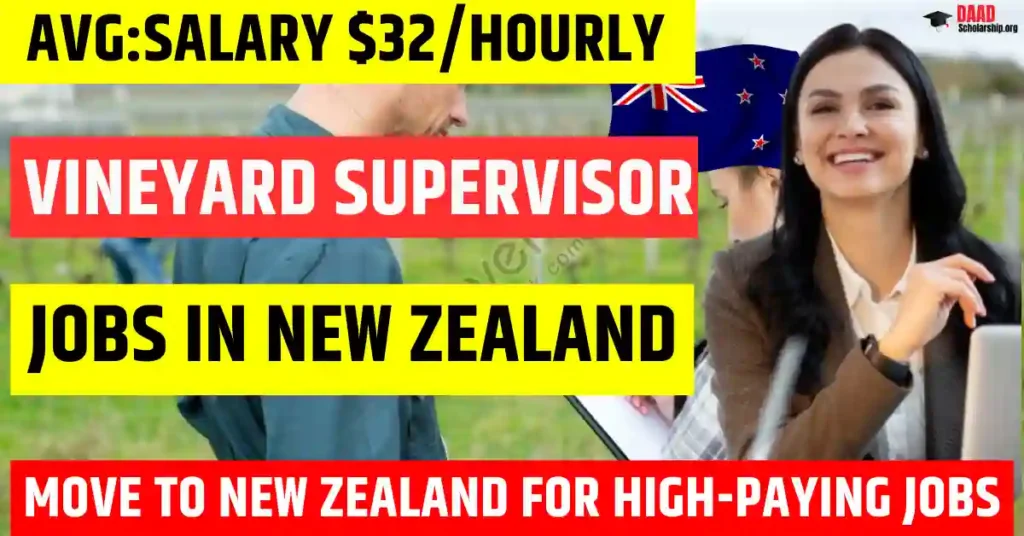 Vineyard Supervisor Jobs in New Zealand 2026 | $27–$32/hourly | Visa Sponsorship Available