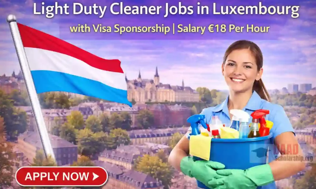 Light Duty Cleaner Jobs in Luxembourg with Visa Sponsorship 2026