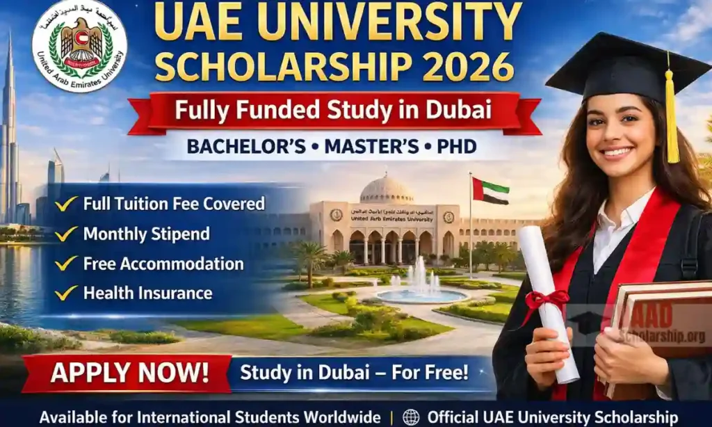 UAE University Scholarship 2026 | Fully Funded Study in Dubai