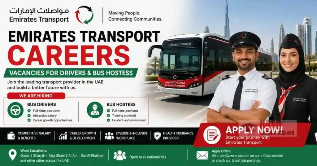 Emirates Transport Careers UAE 2026 Driver & Bus Hostess Job Vacancies