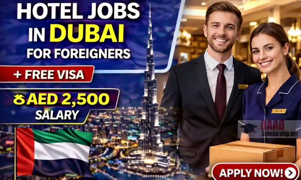 Hotel Jobs in Dubai for Foreigners | Free Visa + AED 2,500 Salary