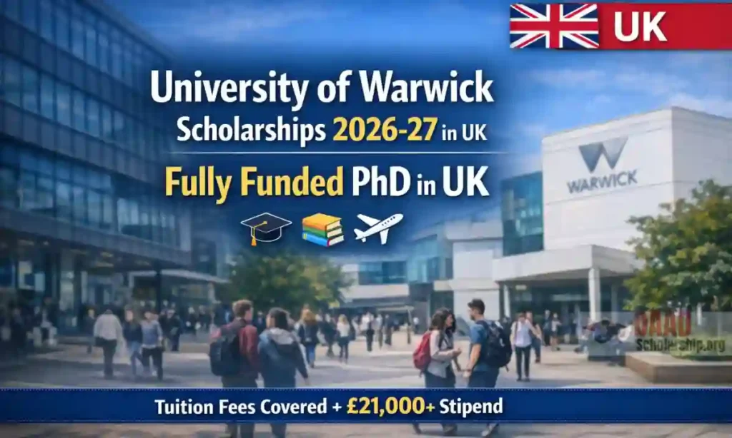 University of Warwick Scholarships 2026-27 in UK | Fully Funded PhD