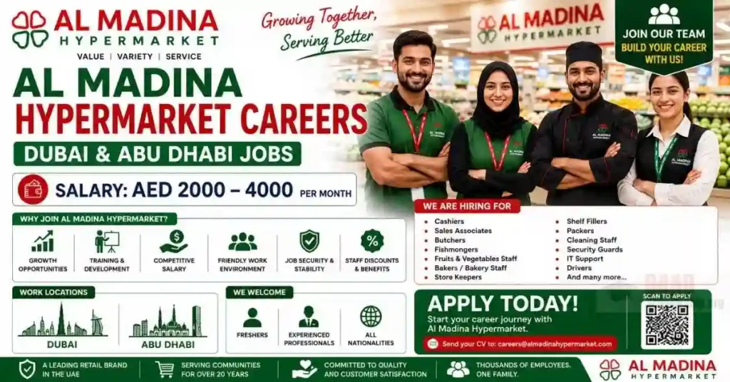Al Madina Hypermarket Careers 2026 – Dubai & Abu Dhabi Jobs