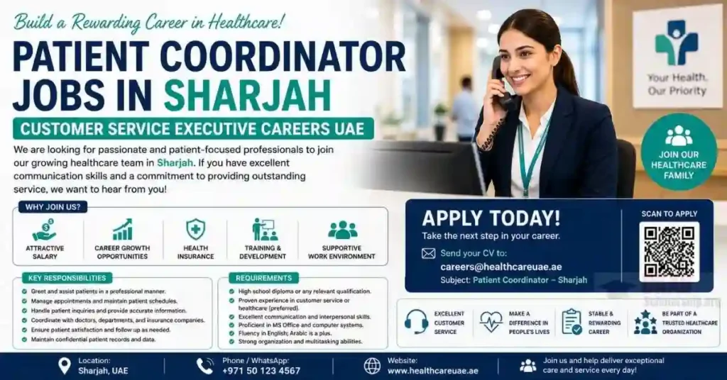 Patient Coordinator / Customer Service Executive Sharjah UAE 2026