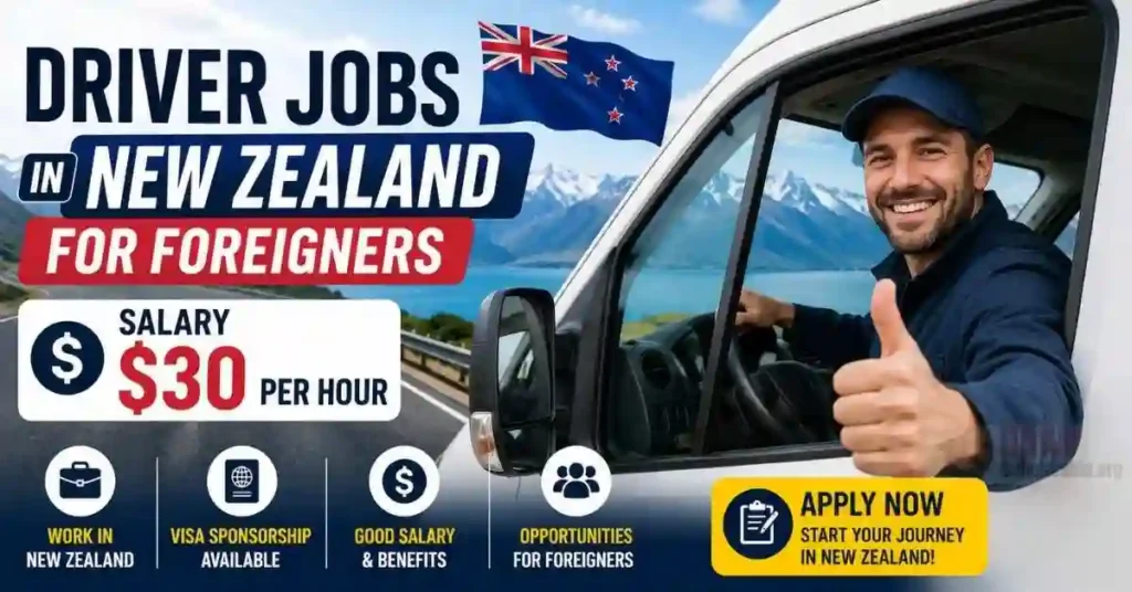 Driver Jobs in New Zealand for Foreigners | Salary $30 Per Hour