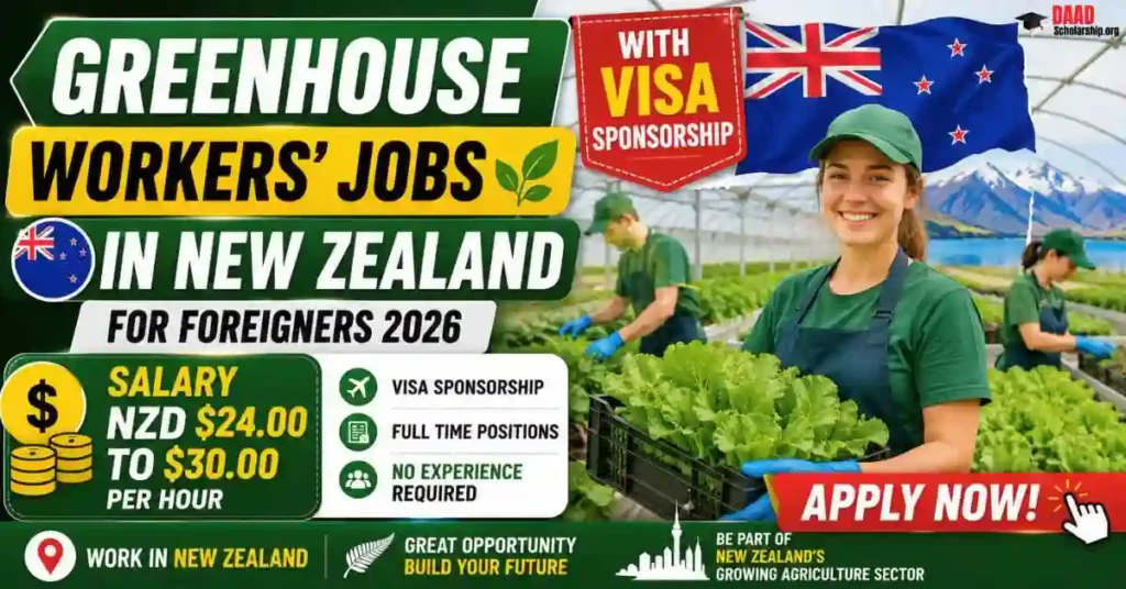 Greenhouse Workers' Jobs in New Zealand for Foreigners 2026 (With Visa Sponsorship)