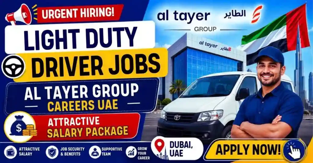 Light Duty Driver Jobs in Dubai 2026 – Al Tayer Group Careers UAE