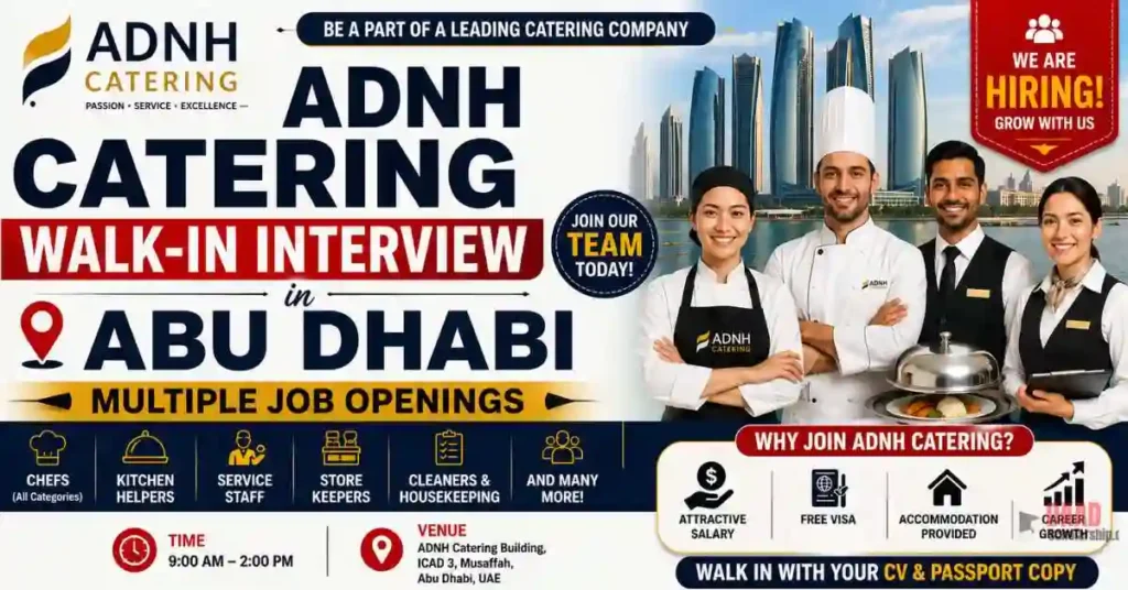 ADNH Catering Walk-In Interview 2026 in Abu Dhabi – Multiple Job Openings