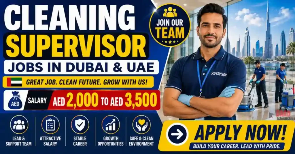 Cleaning Supervisor Jobs in Dubai & UAE 2026 – Salary AED 2,000 to AED 3,500
