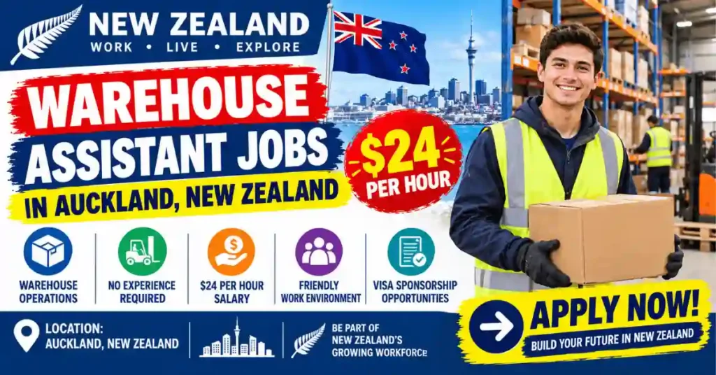 Warehouse Assistant Jobs in Auckland, New Zealand – $24 Per Hour
